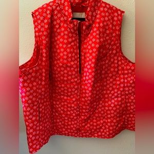 Puffer Vest by Woman Within plus size 4x, red NWOT
